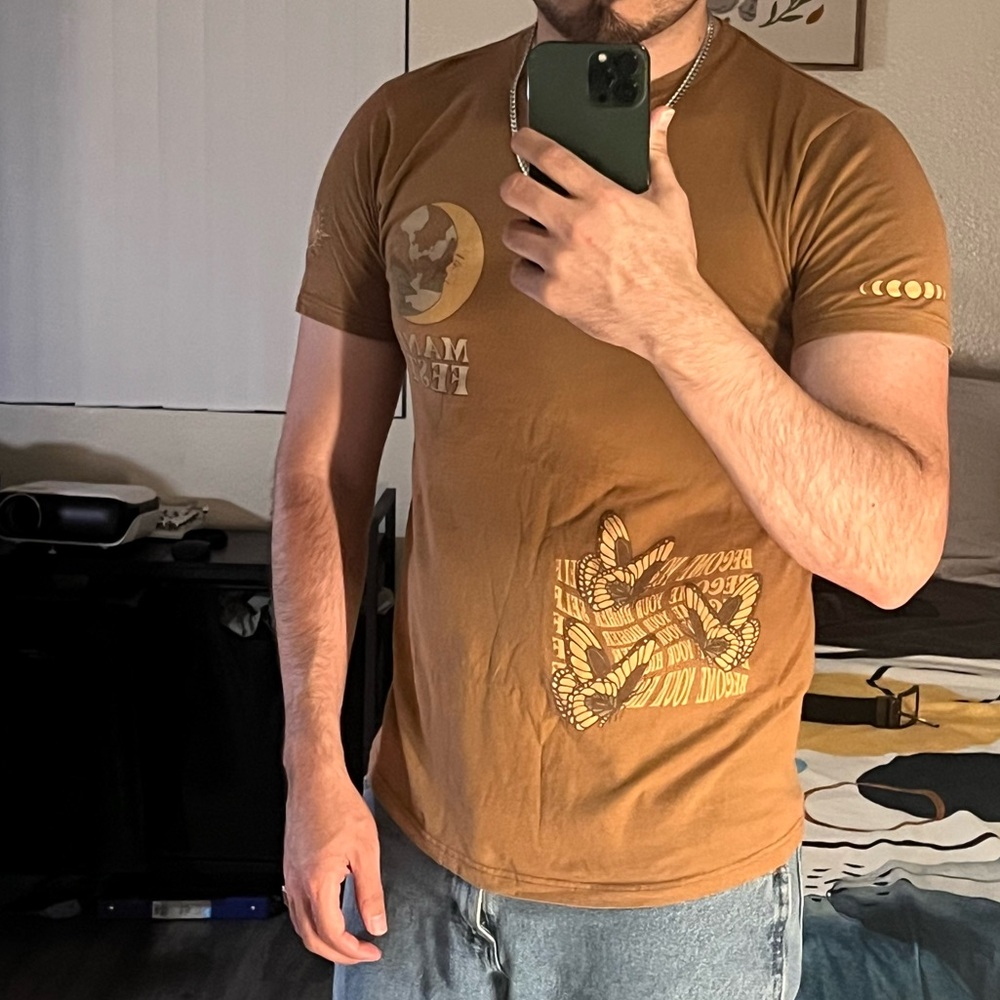 Brown Graphic T-Shirt